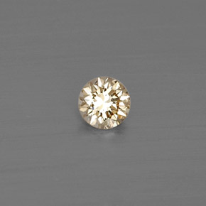 Diamante amarelo natural 0,11ct, corte redondo, VS