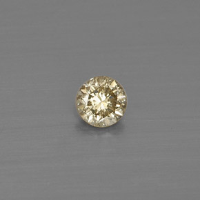 Diamante champanhe Natural 0.13ct, Corte Redondo, VS
