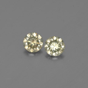 Pedras preciosas de diamante amarelo natural de  ct, corte redondo, VS