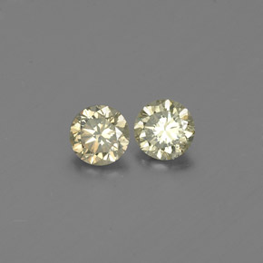 Pedras preciosas de diamante amarelo natural de  ct, corte redondo, VS