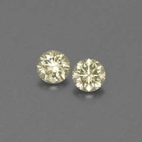 Pedras preciosas de diamante amarelo natural de  ct, corte redondo, VS