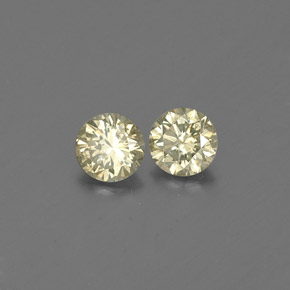 Pedras preciosas de diamante amarelo natural de  ct, corte redondo, VS
