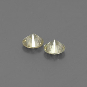 Pedras preciosas de diamante amarelo natural de  ct, corte redondo, VS