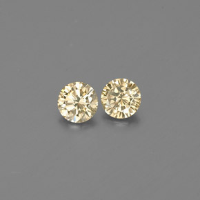 Pedras preciosas de Diamante champanhe natural de  ct, Corte Redondo, VS