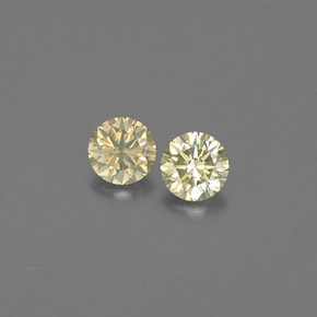 Pedras preciosas de diamante amarelo natural de  ct, corte redondo, VS