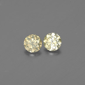 Pedras preciosas de diamante amarelo natural de  ct, corte redondo, VS
