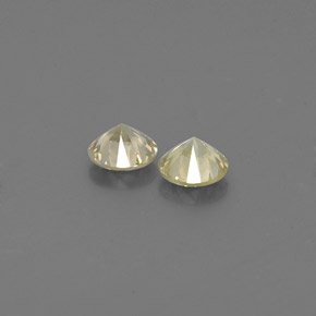 Pedras preciosas de diamante amarelo natural de  ct, corte redondo, VS