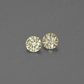 Pedras preciosas de diamante amarelo natural de  ct, corte redondo, VS