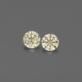 Pedras preciosas de diamante amarelo natural de  ct, corte redondo, VS