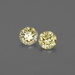 Pedras preciosas de diamante amarelo natural de  ct, corte redondo, VS