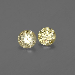 Pedras preciosas de diamante amarelo natural de  ct, corte redondo, VS