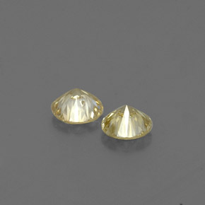 Pedras preciosas de diamante amarelo natural de  ct, corte redondo, VS
