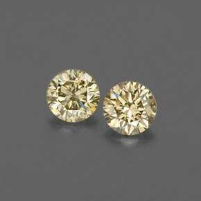 Pedras preciosas de Diamante champanhe natural de  ct, Corte Redondo, VS