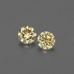 Pedras preciosas de diamante amarelo natural de  ct, corte redondo, VS