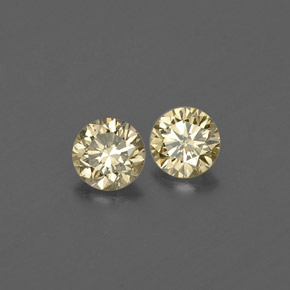 Pedras preciosas de diamante amarelo natural de  ct, corte redondo, VS