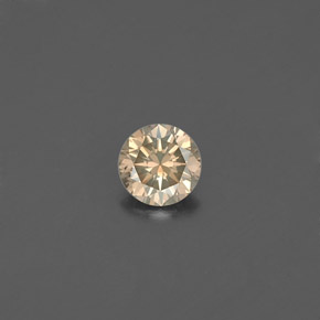 Diamante amarelo natural 0,18ct, corte redondo, VS