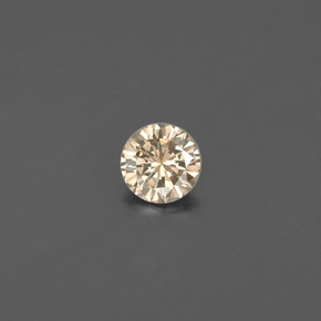 Diamante amarelo natural 0,16ct, corte redondo, VS