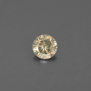 Diamante amarelo natural 0,20ct, corte redondo, VS