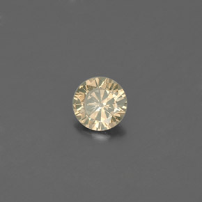 Diamante amarelo natural 0,20ct, corte redondo, VS