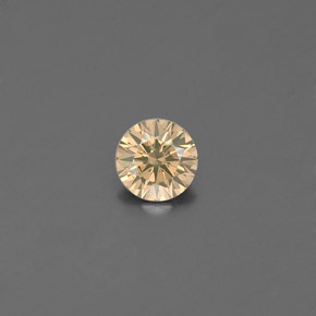 Diamante champanhe Natural 0.18ct, Corte Redondo, VS