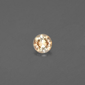Diamante champanhe Natural 0.12ct, Corte Redondo, VS