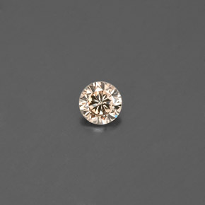 Diamante amarelo natural 0,11ct, corte redondo, VS