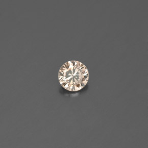 Diamante amarelo natural 0,11ct, corte redondo, VS