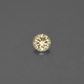 Diamante amarelo natural 0,12ct, corte redondo, VS
