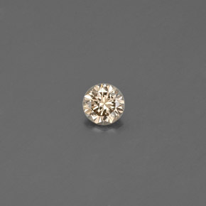 Diamante amarelo natural 0,09ct, corte redondo, VS