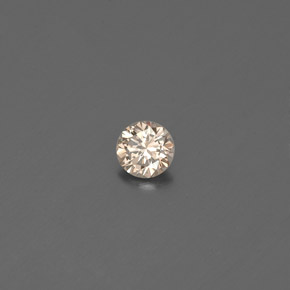 Diamante amarelo natural 0,09ct, corte redondo, VS