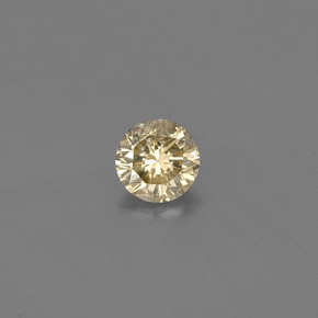 Diamante champanhe Natural 0.20ct, Corte Redondo, VS