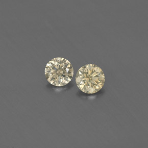 Pedras preciosas de diamante amarelo natural de  ct, corte redondo, VS