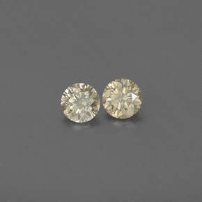Pedras preciosas de diamante amarelo natural de  ct, corte redondo, VS