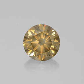Diamante ouro natural 2,49ct, corte redondo, SI