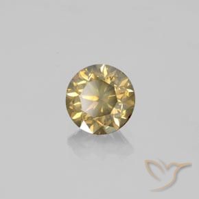 Diamante champanhe Natural 1.61ct, Redondo, SI