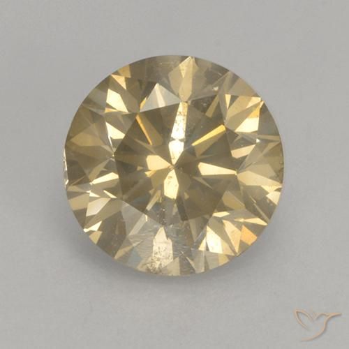 Diamante champanhe Natural 1.54ct, Redondo, SI
