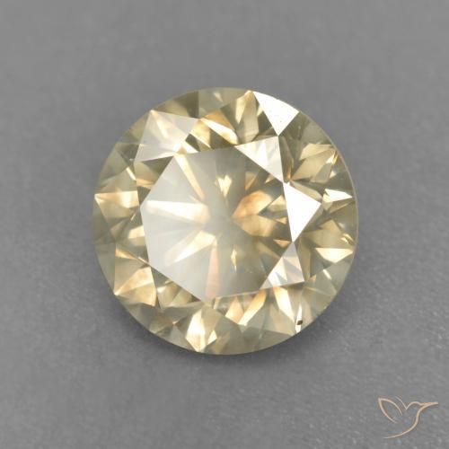 Diamante champanhe Natural 1.85ct, Redondo, SI