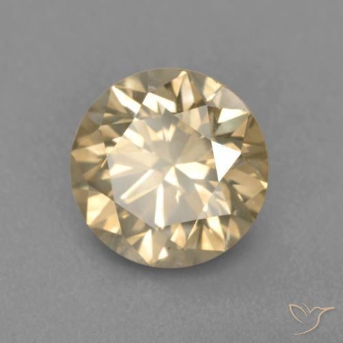 Diamante Conhaque Natural 1.67ct, Redondo, SI