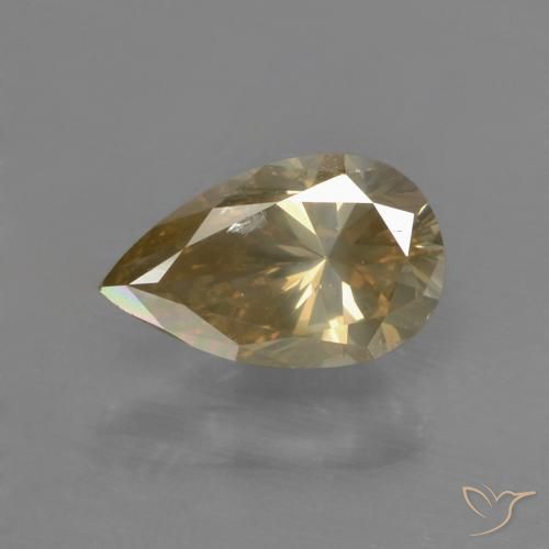 0.96ct Natural Conhaque Diamante, Formato de pêra, SI