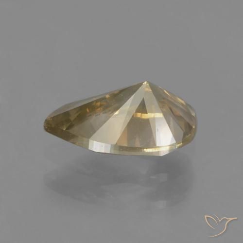 Diamante Conhaque Natural 0.96ct, Formato de pêra, SI