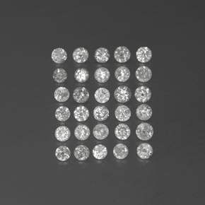 Pedras preciosas de diamante branco natural de  ct, corte redondo, SI