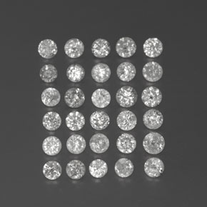 Pedras preciosas de diamante branco natural de  ct, corte redondo, SI