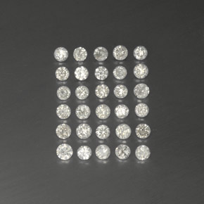 Pedras preciosas de diamante branco natural de  ct, corte redondo, SI