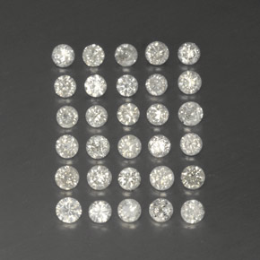 Pedras preciosas de diamante branco natural de  ct, corte redondo, SI