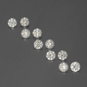 Pedras preciosas de diamante branco natural de  ct, corte redondo, SI