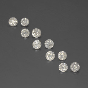 Pedras preciosas de diamante branco natural de  ct, corte redondo, SI