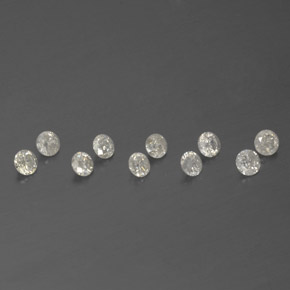Pedras preciosas de diamante branco natural de  ct, corte redondo, SI