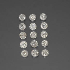 Pedras preciosas de Diamante Branco natural de  ct, Redondo, SI