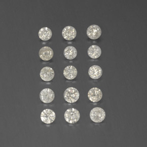 Pedras preciosas de diamante branco natural de  ct, corte redondo, SI