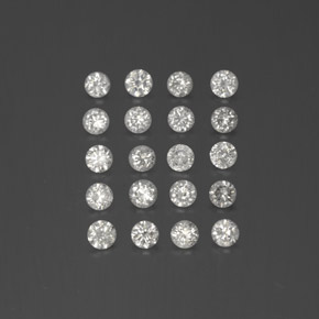 Pedras preciosas de diamante branco natural de  ct, corte redondo, SI